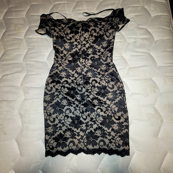 B. Darlin Lace black and nude dress - Picture 2 of 3